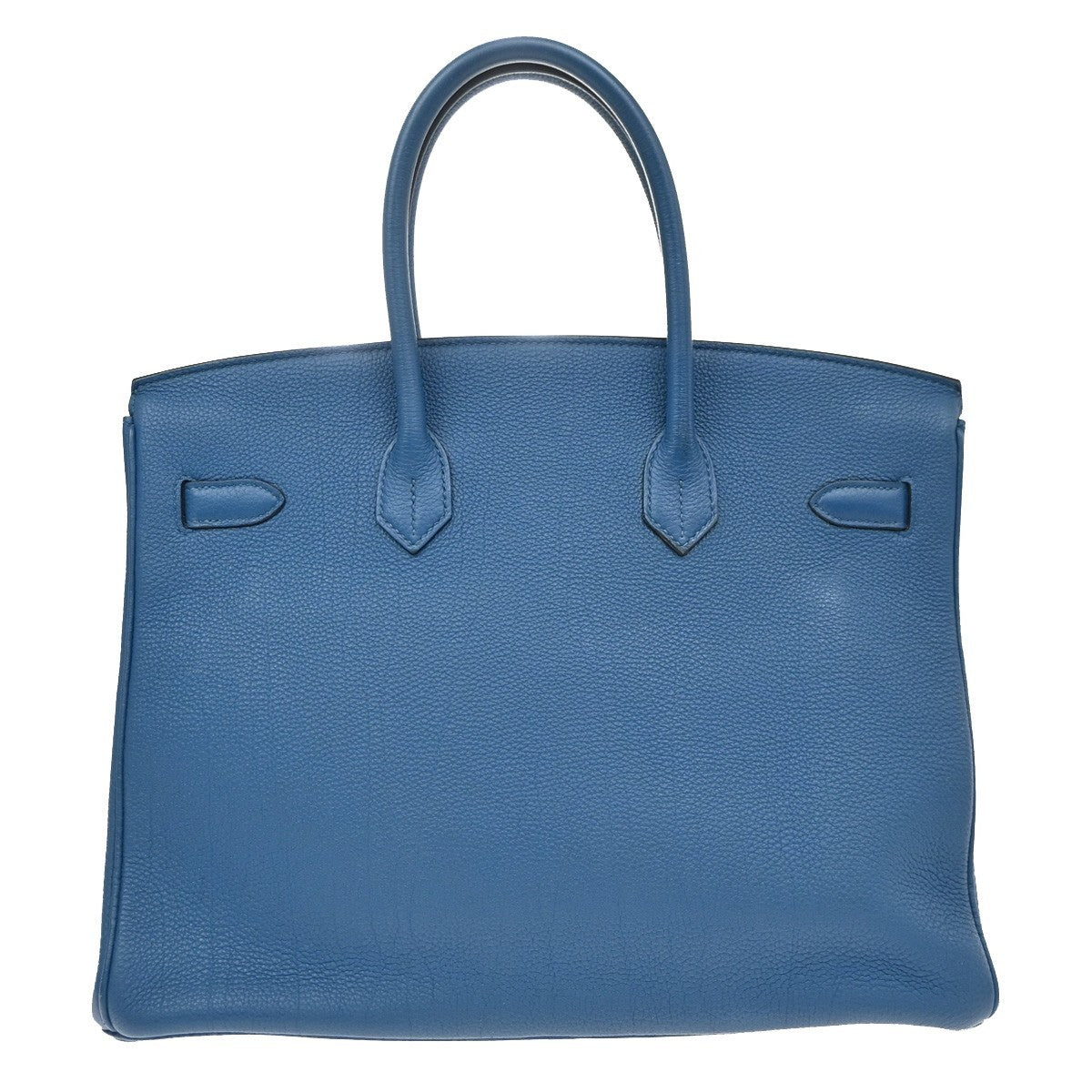 HERMES Birkin 35 Hand Bag Togo Leather Square Q Blue de Galice GHW 6600LC640