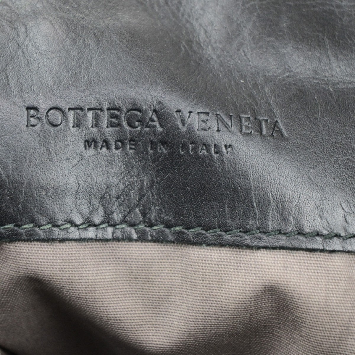 BOTTEGA VENETA Intrecciato Logo Shoulder Crossbody Bag Leather Black 12CB066