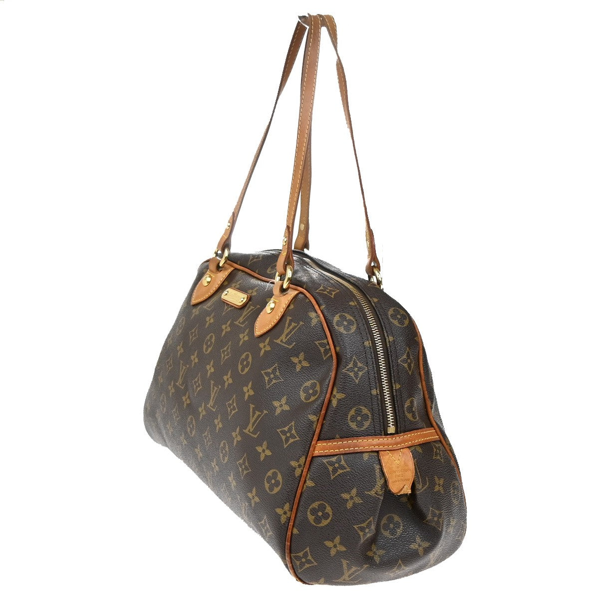 LOUIS VUITTON Montorgueil GM Shoulder Bag Monogram Leather Brown M95566 93KB514