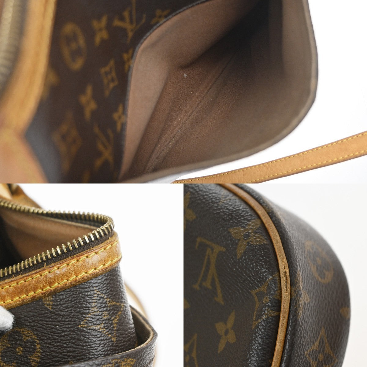 LOUIS VUITTON Odeon PM Shoulder Bag Monogram Leather Brown France M56390 11YH922