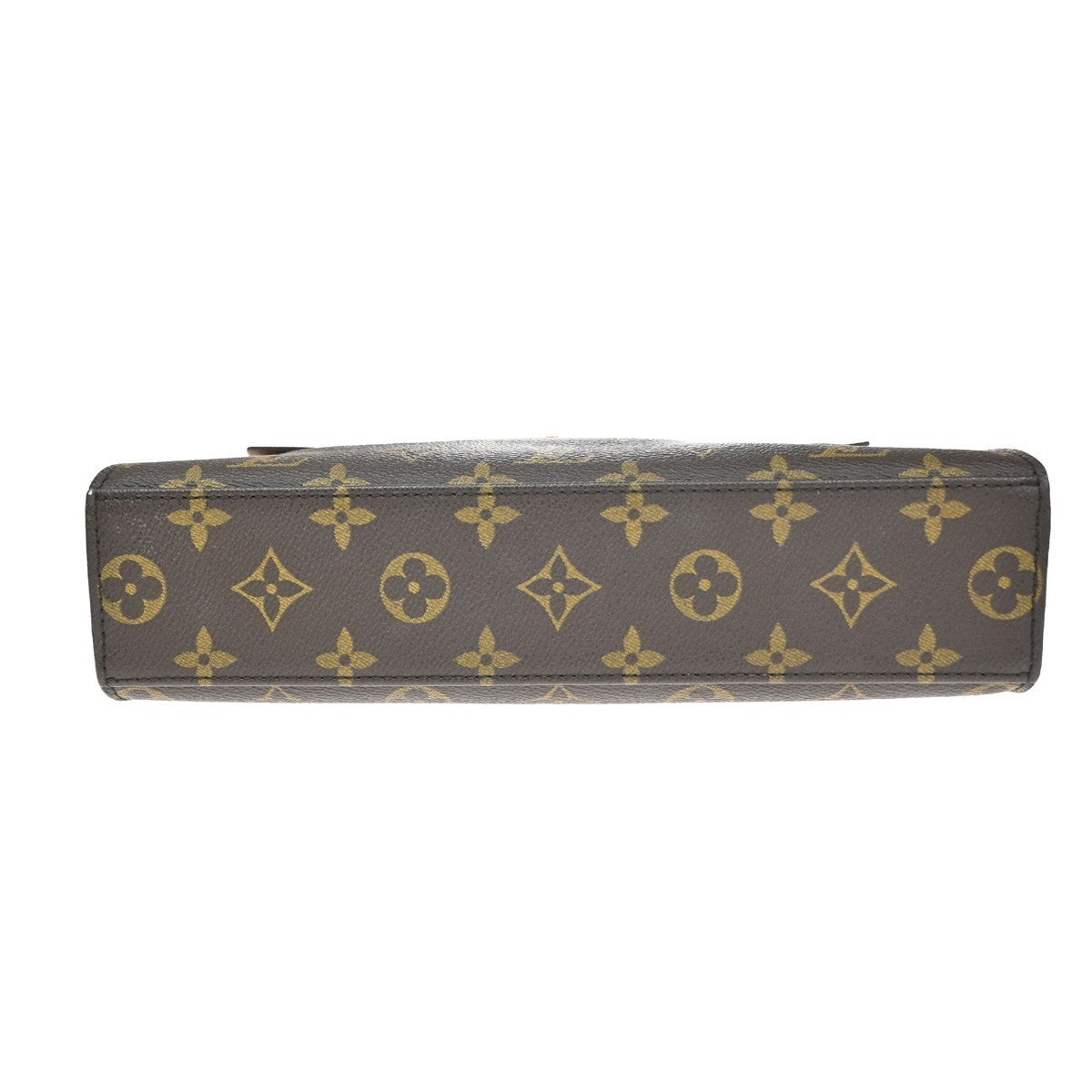 LOUIS VUITTON LV Logo Malesherbes Hand Bag Monogram Leather Brown M51379 84CA876