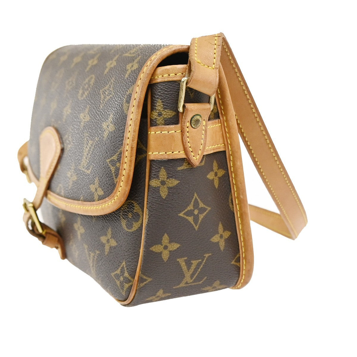LOUIS VUITTON Sologne Shoulder Bag Monogram Leather Brown France M42250 59CA915
