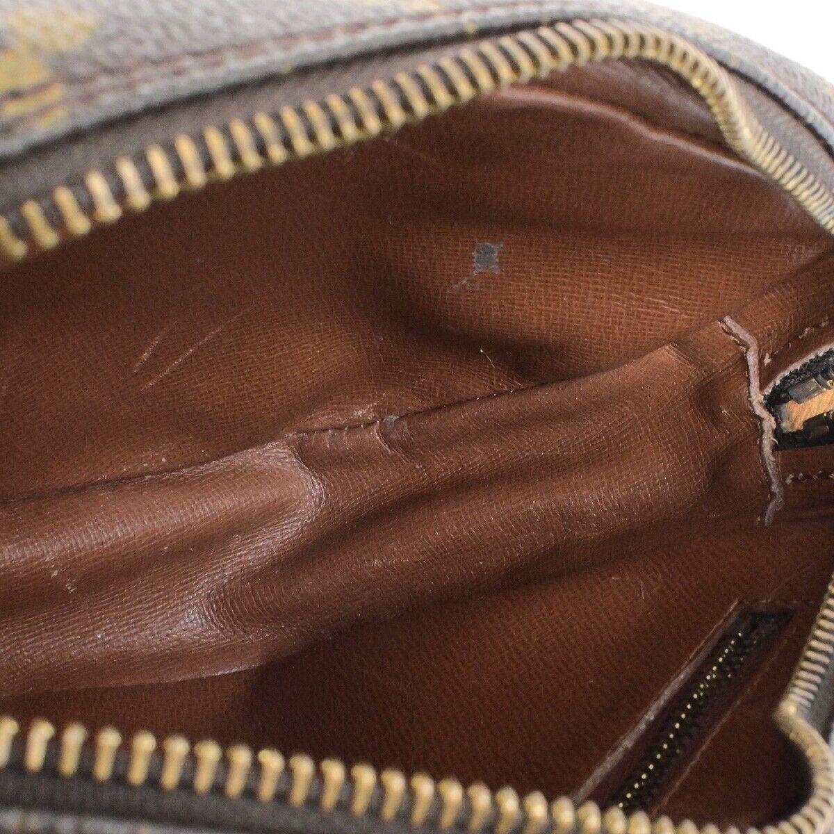 LOUIS VUITTON Jeune Fille PM Shoulder Bag Monogram Leather Brown M51227 31FB532