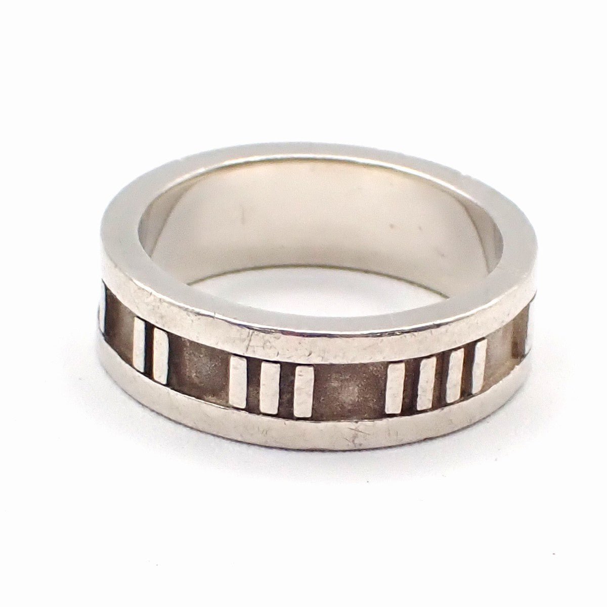 Tiffany & Co. Logo Roman Numeral Atlas Ring JP 13 US 6.5 Silver 925 01EG101