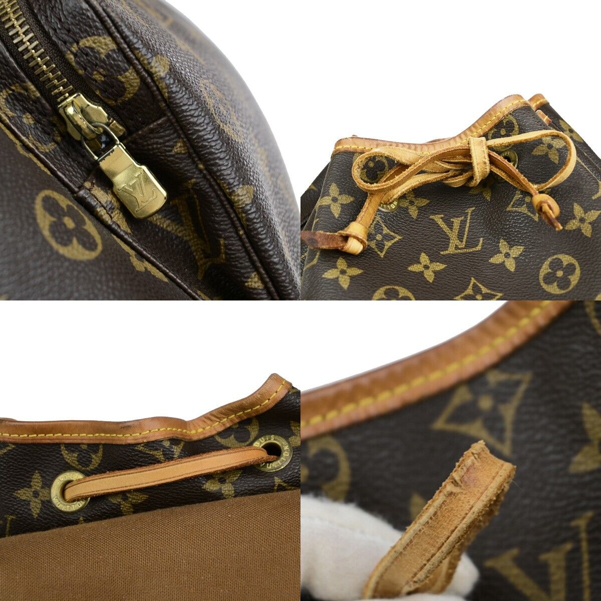 LOUIS VUITTON Montsouris GM Backpack Bag Monogram Leather Brown M51135 10EB746