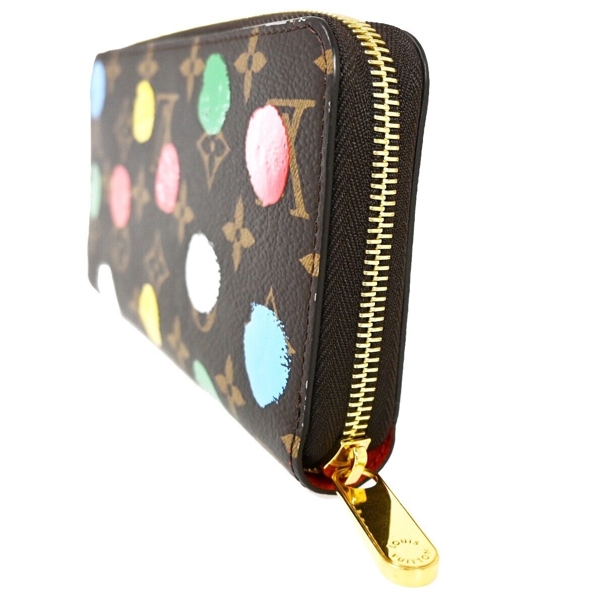 LOUIS VUITTON LV × YK Long Zippy Wallet Monogram 3D Dots Brown M81864 605RH887