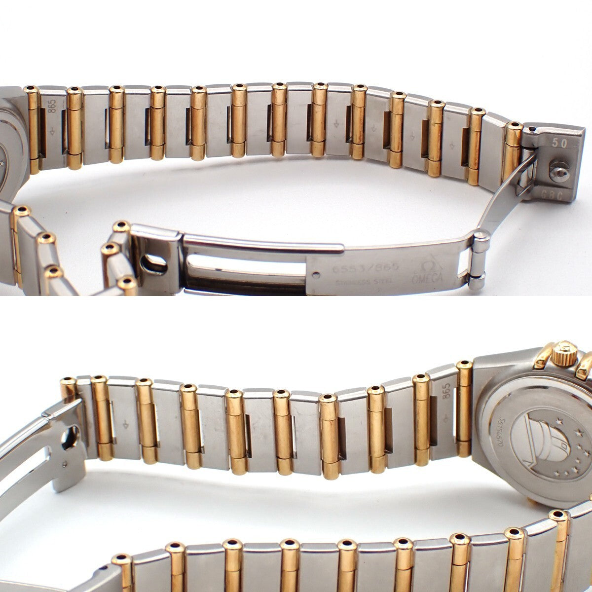 OMEGA Constellation Ladies Watch 1262.75.00 Quartz Diamond Steel Gold 300RK956