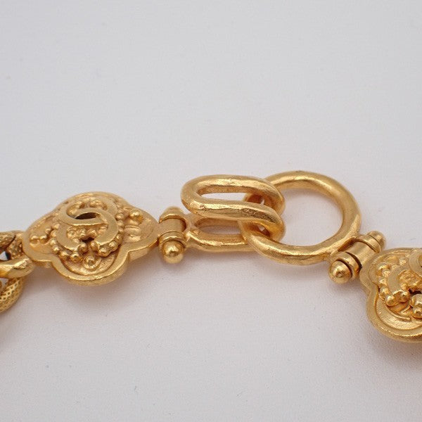CHANEL CC Logos Chain Long Necklace Pendant 96A  Gold France Vintage 41RL486