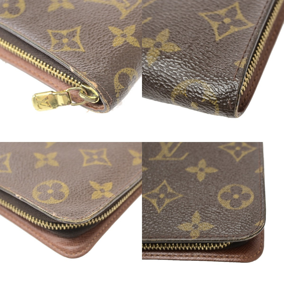 LOUIS VUITTON Porte Monnaie Zip Ling Wallet Monogram Leather BN M61727 62KD120