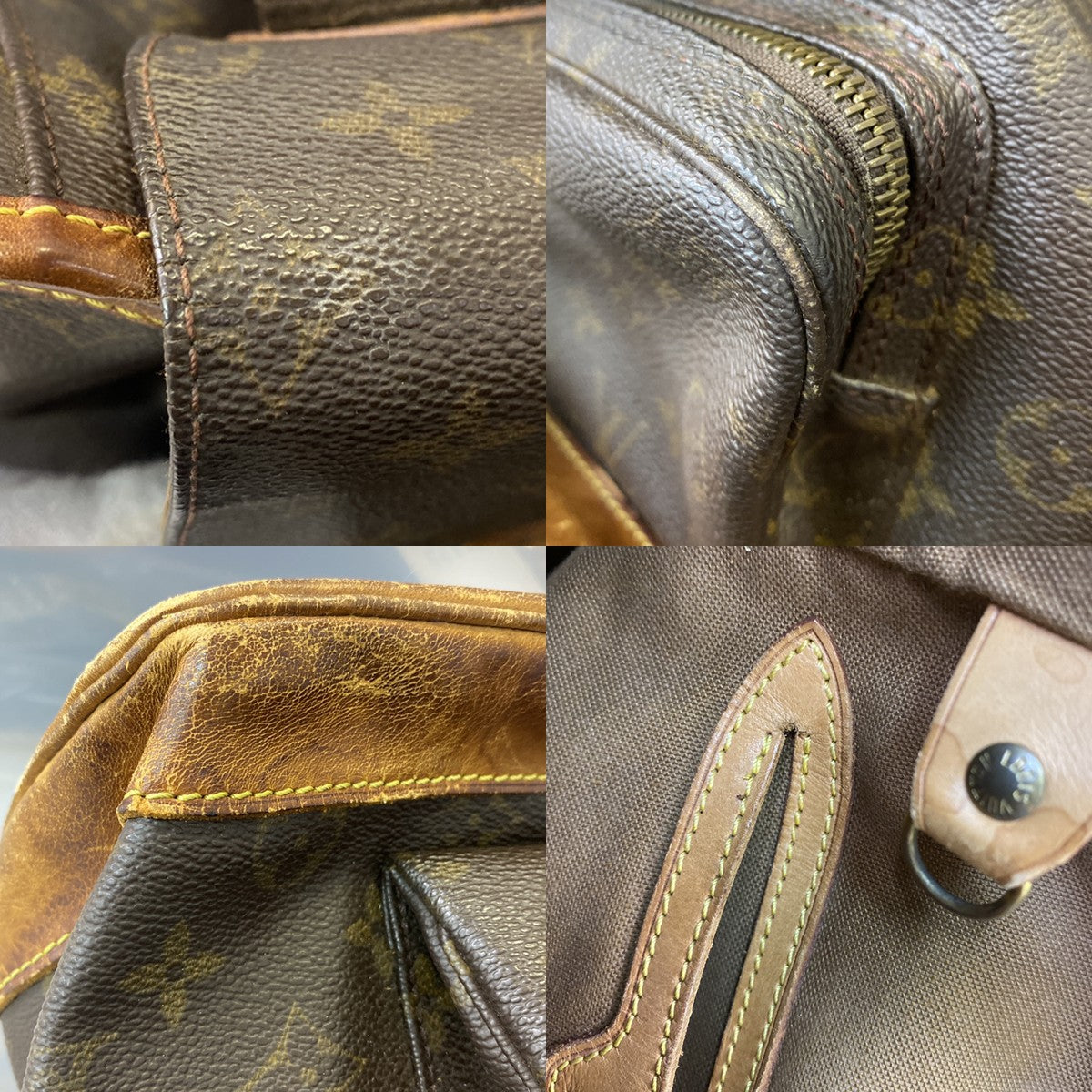 LOUIS VUITTON Montsouris GM Backpack Bag Monogram Leather Brown M51135 33YH110