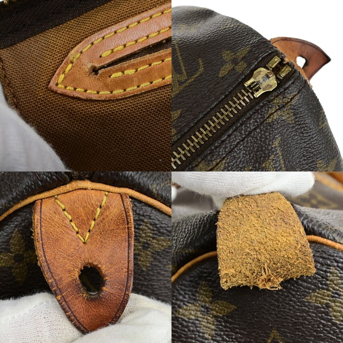 LOUIS VUITTON Speedy 40 Travel Hand Bag Monogram Leather Brown M41522 69ED122