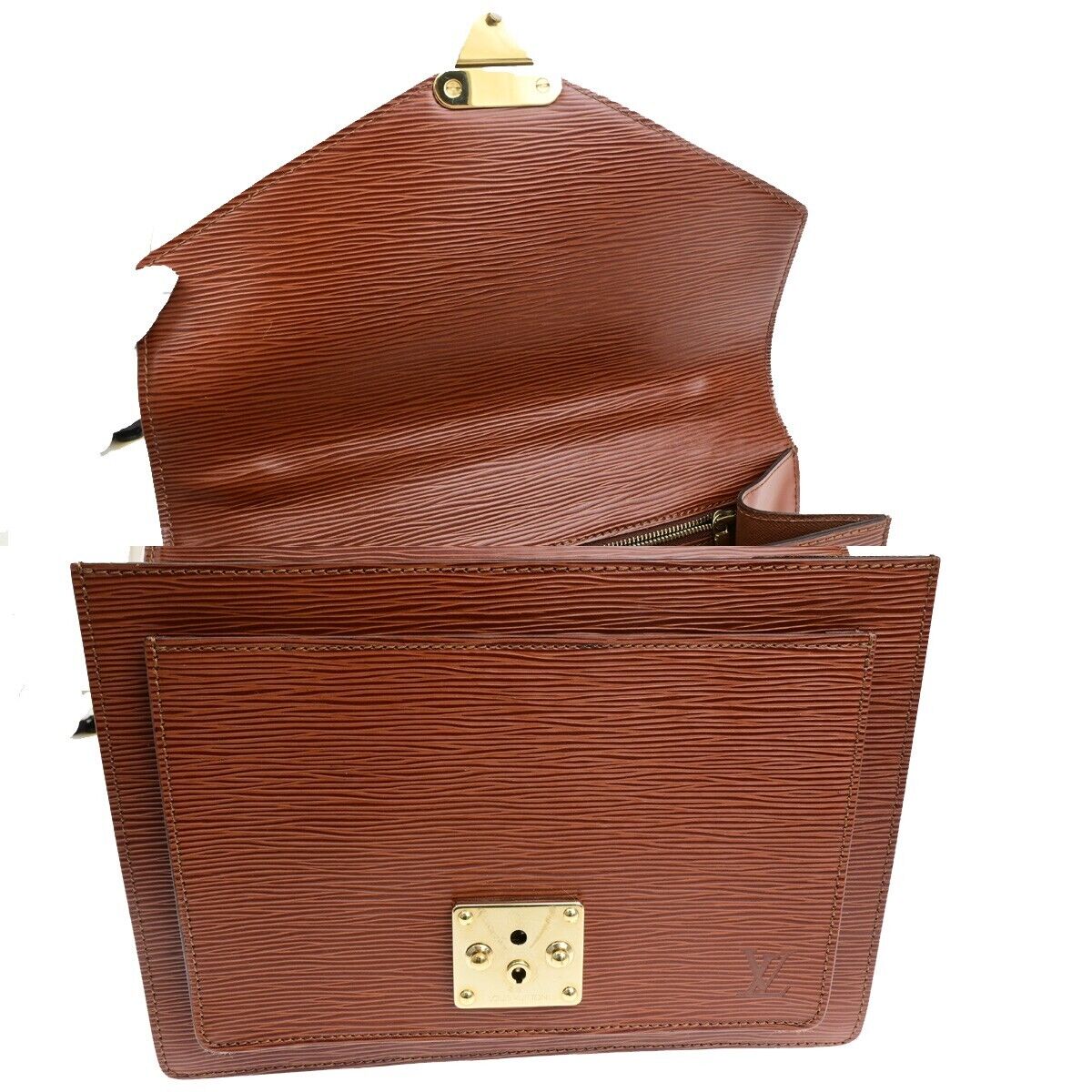LOUIS VUITTON Monceau 2Way Shoulder Hand Bag Epi Leather Brown M52123 89ED458