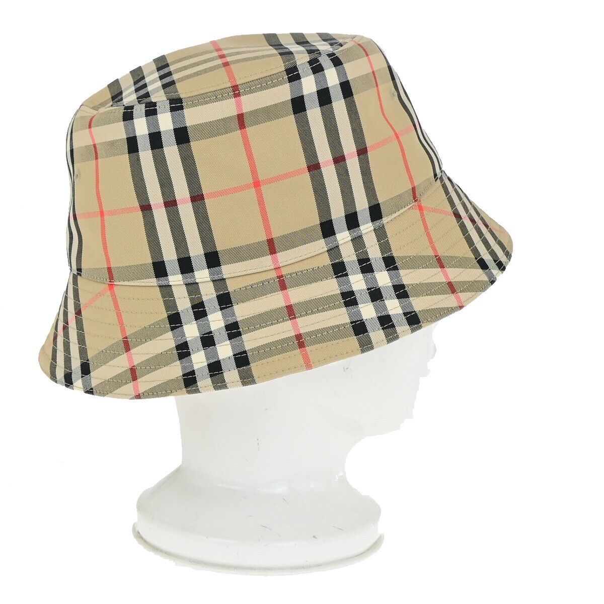 BURBERRY LONDON Logo Nova Check Bucket Hat #L Cotton Brown 65RK670