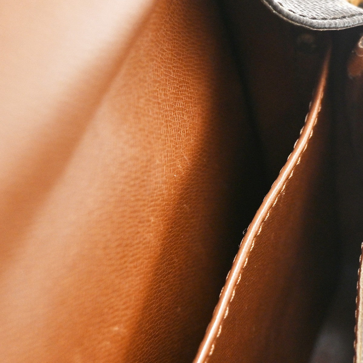 LOUIS VUITTON Cartouchiere MM Shoulder Bag Monogram Leather Brown M51253 39KC500