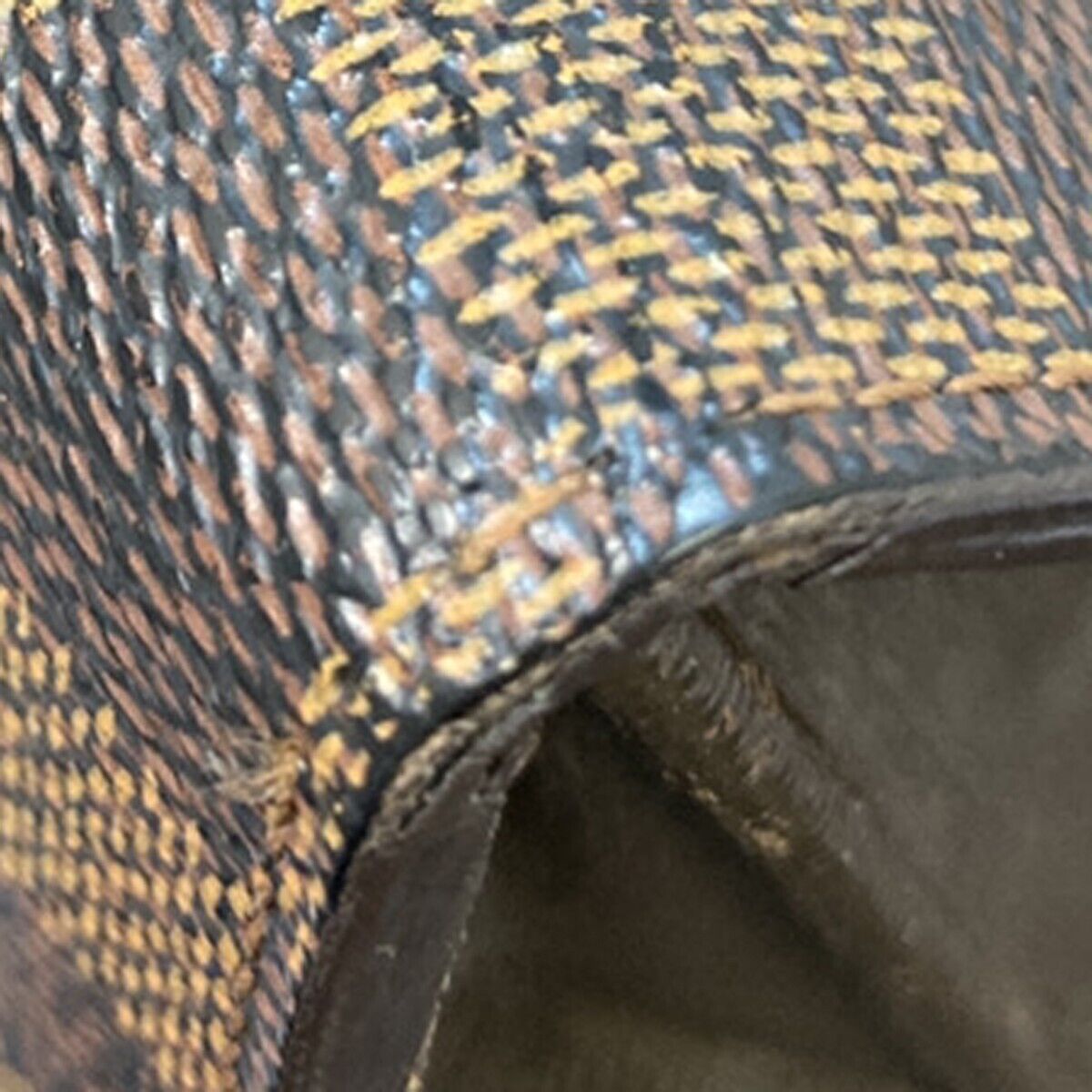 LOUIS VUITTON Credit Long Bifold Wallet Damier Leather Brown N61724 05EB294