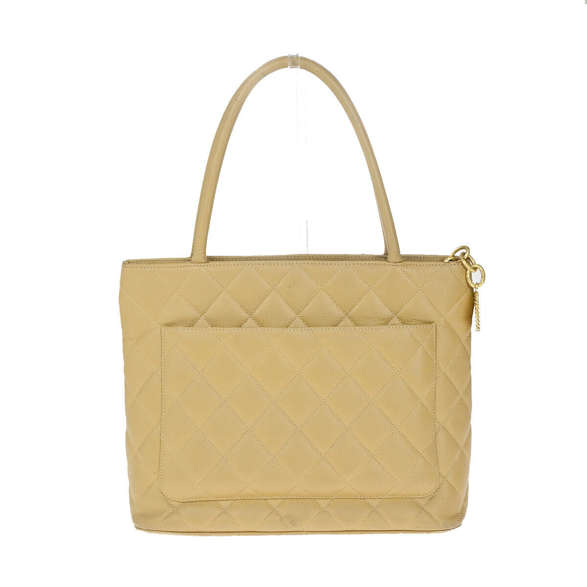 CHANEL CC Medallion Matelasse Shoulder Bag Grained Calfskin Leather BE 46RK561