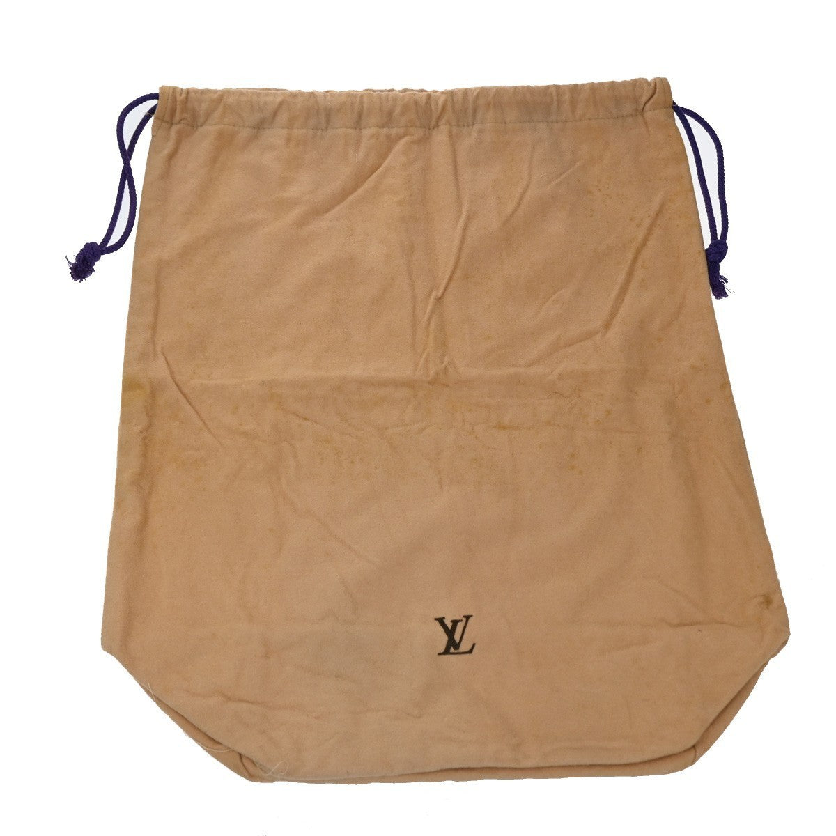 LOUIS VUITTON Logo 10 Set Dust Bag Drawstring Canvas Cotton Beige Brown 09KP114