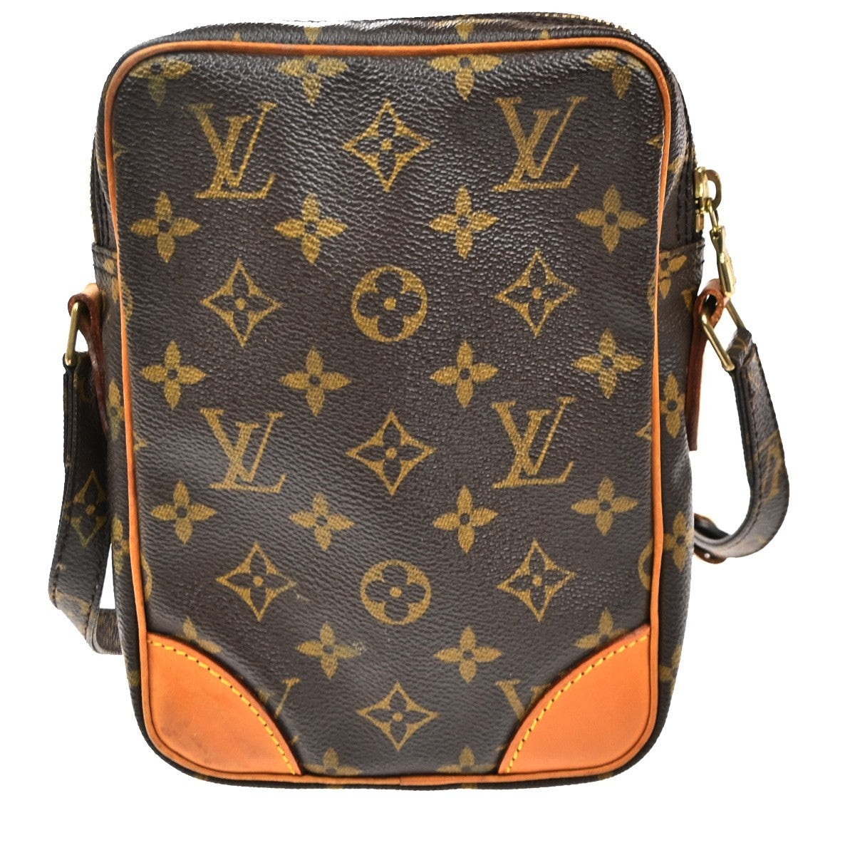 LOUIS VUITTON Danube Shoulder Bag Monogram Leather Brown France M45266 31PA032