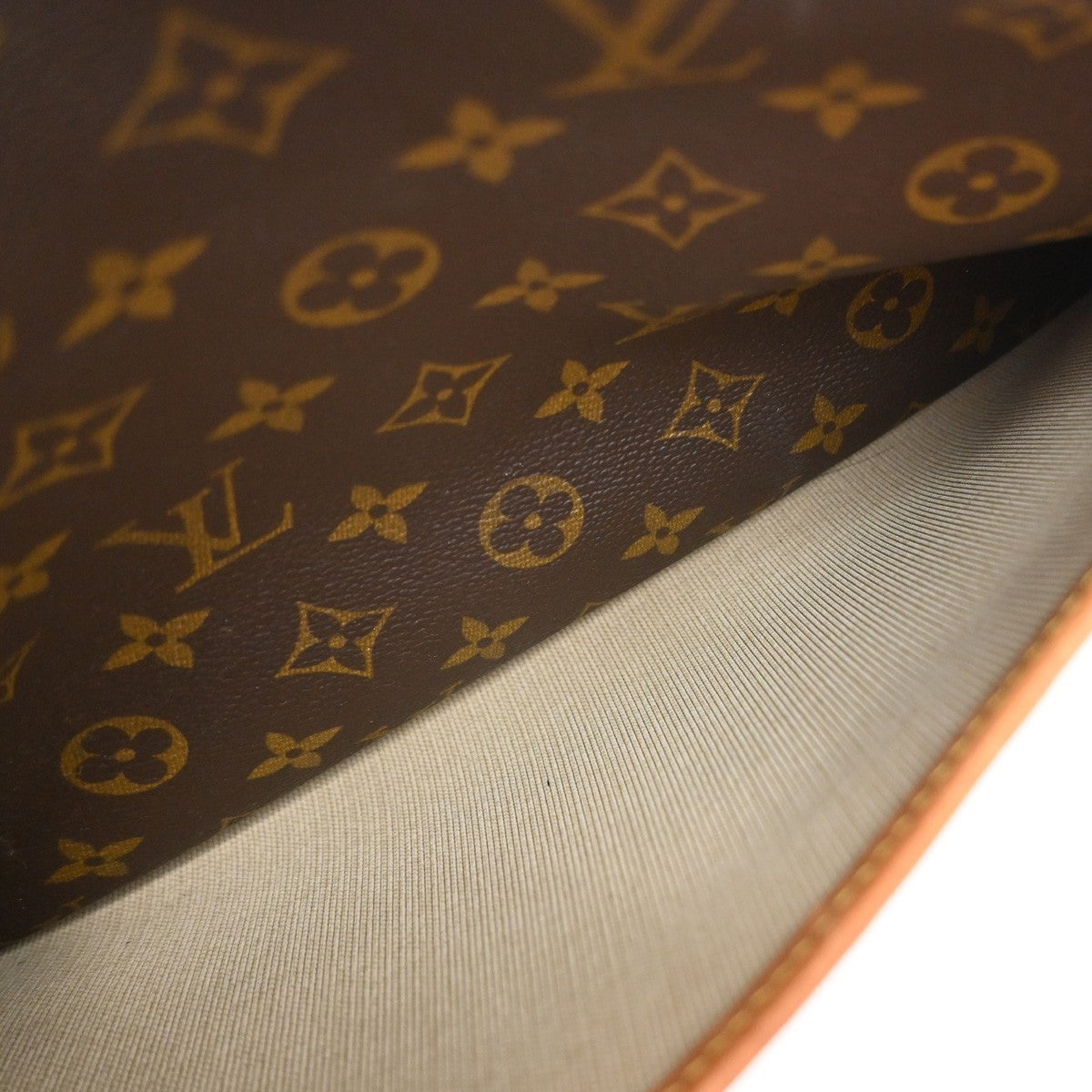 LOUIS VUITTON LV Logo Deauville Hand Bag Monogram Leather Brown M47270 72YJ050