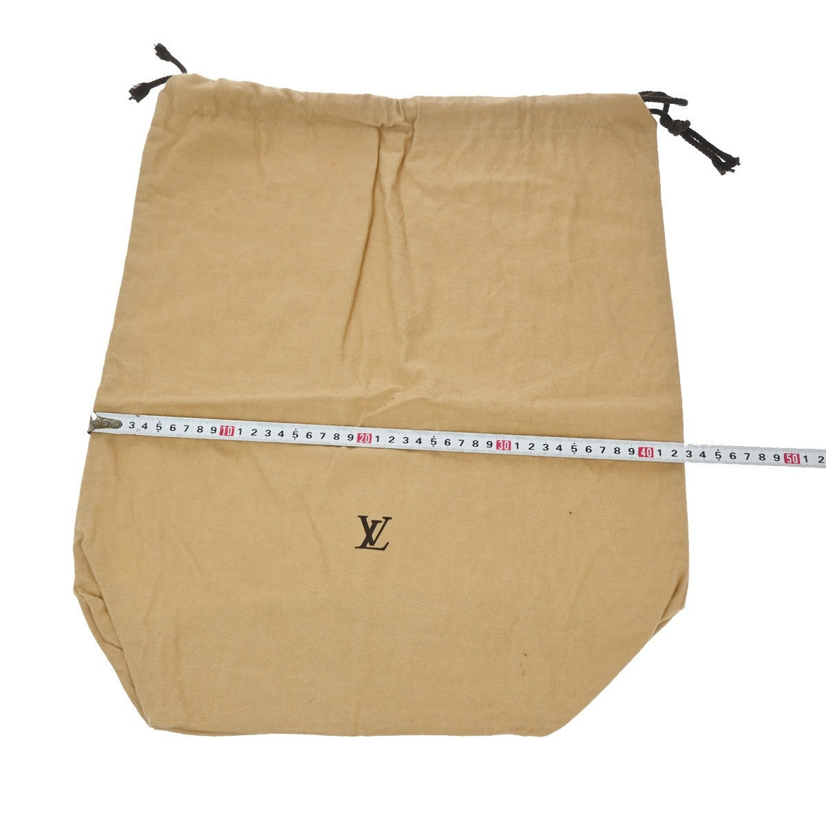 LOUIS VUITTON Logo 10 Set Drawstring Dust Bag Canvas Cotton Beige Brown 09YH867