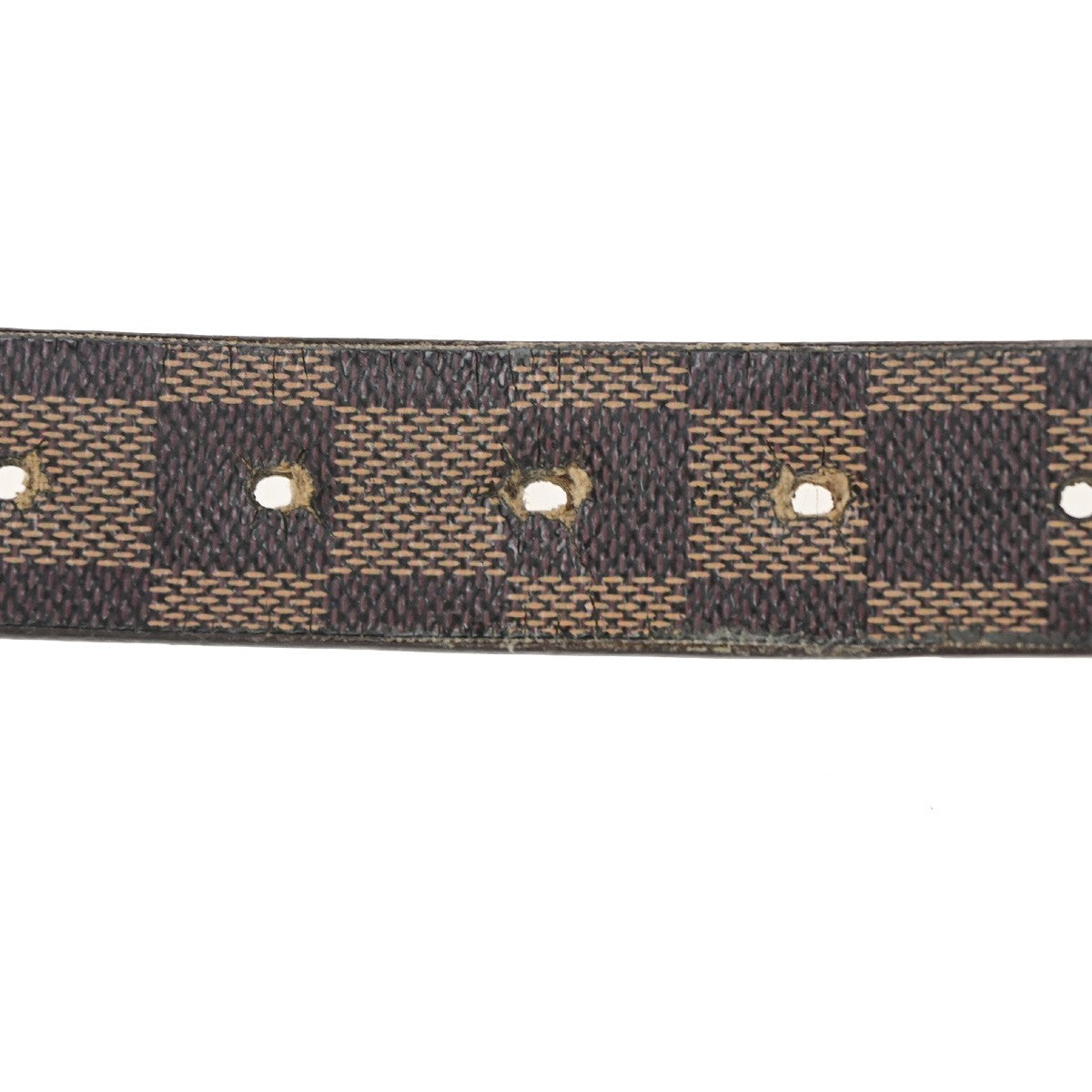 LOUIS VUITTON Santure Carre Belt Damier Ebene Brown GHW France M6802 05CB072