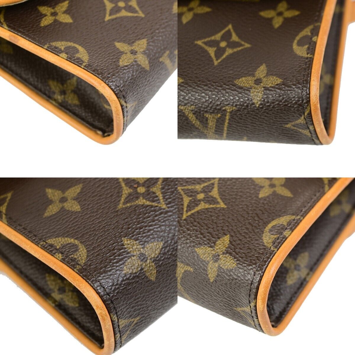LOUIS VUITTON Pochette Florentine Bum Bag Monogram Leather Brown M51855 80FB261