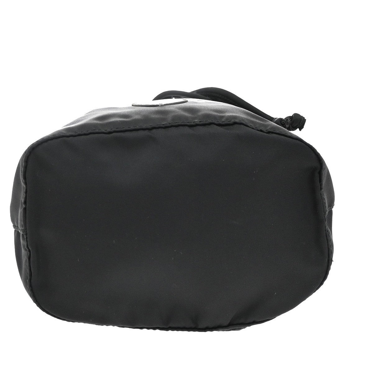 PRADA Logo Tessuto Drawstring Pouch Nylon Leather Black SHW Italy 61KA950