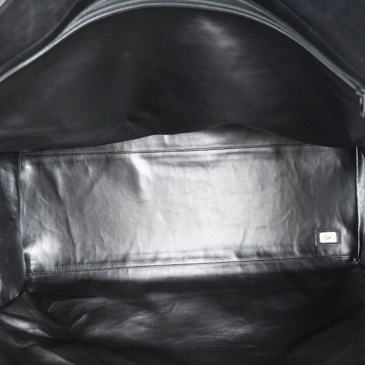 CHANEL CC Logo Bicolore Chain Shoulder Bag Leather Black GHW Italy 767RJ726