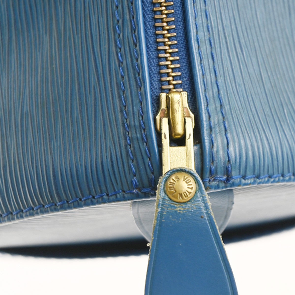 LOUIS VUITTON LV Logo Speedy 30 Travel Hand Bag Epi Leather Blue M43005 77MA226