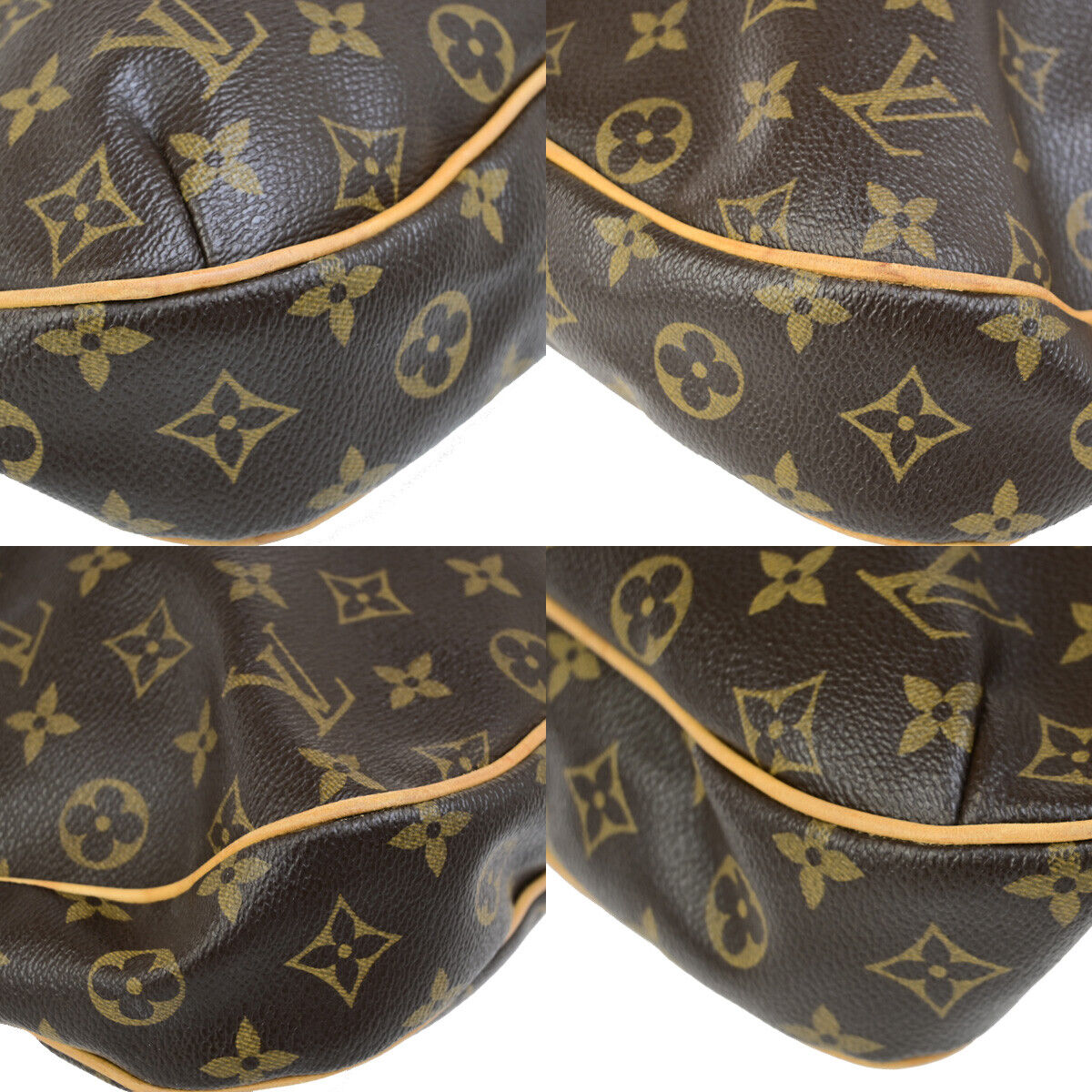LOUIS VUITTON Odeon GM Hand Bag Monogram Leather Brown Gold M56388 74YG531