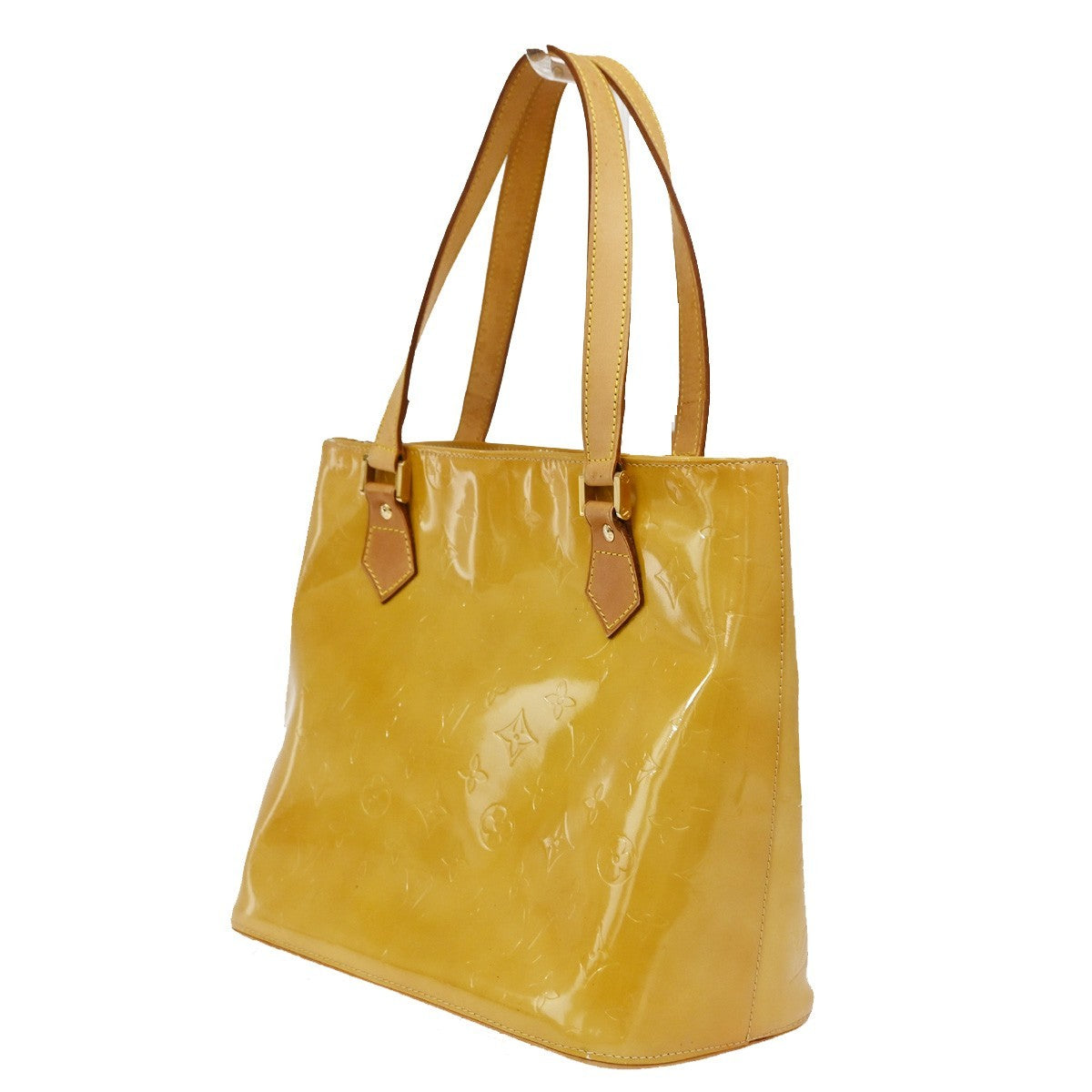 LOUIS VUITTON Houston Shoulder Bag Monogram Vernis Leather Yellow M91004 30DA081
