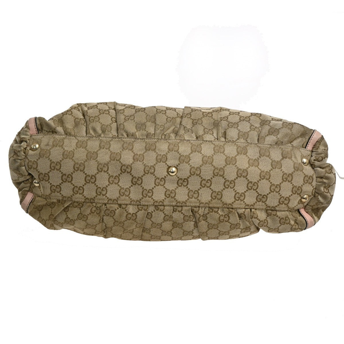 GUCCI GG Pattern Abbey D-ring Shoulder Bag Canvas Leather Brown Italy 69CA515