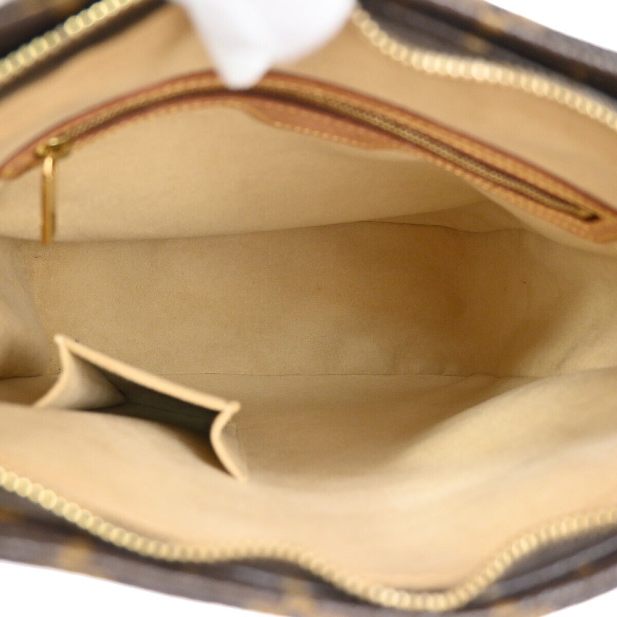 LOUIS VUITTON Logo Looping GM Shoulder Bag Monogram Leather Brown M51145 73ED287