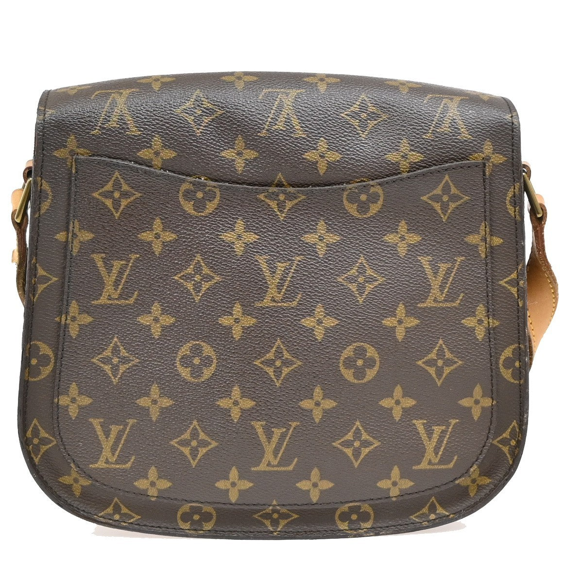 LOUIS VUITTON Saint Cloud GM Shoulder Bag Monogram Leather Brown M51242 32KB540