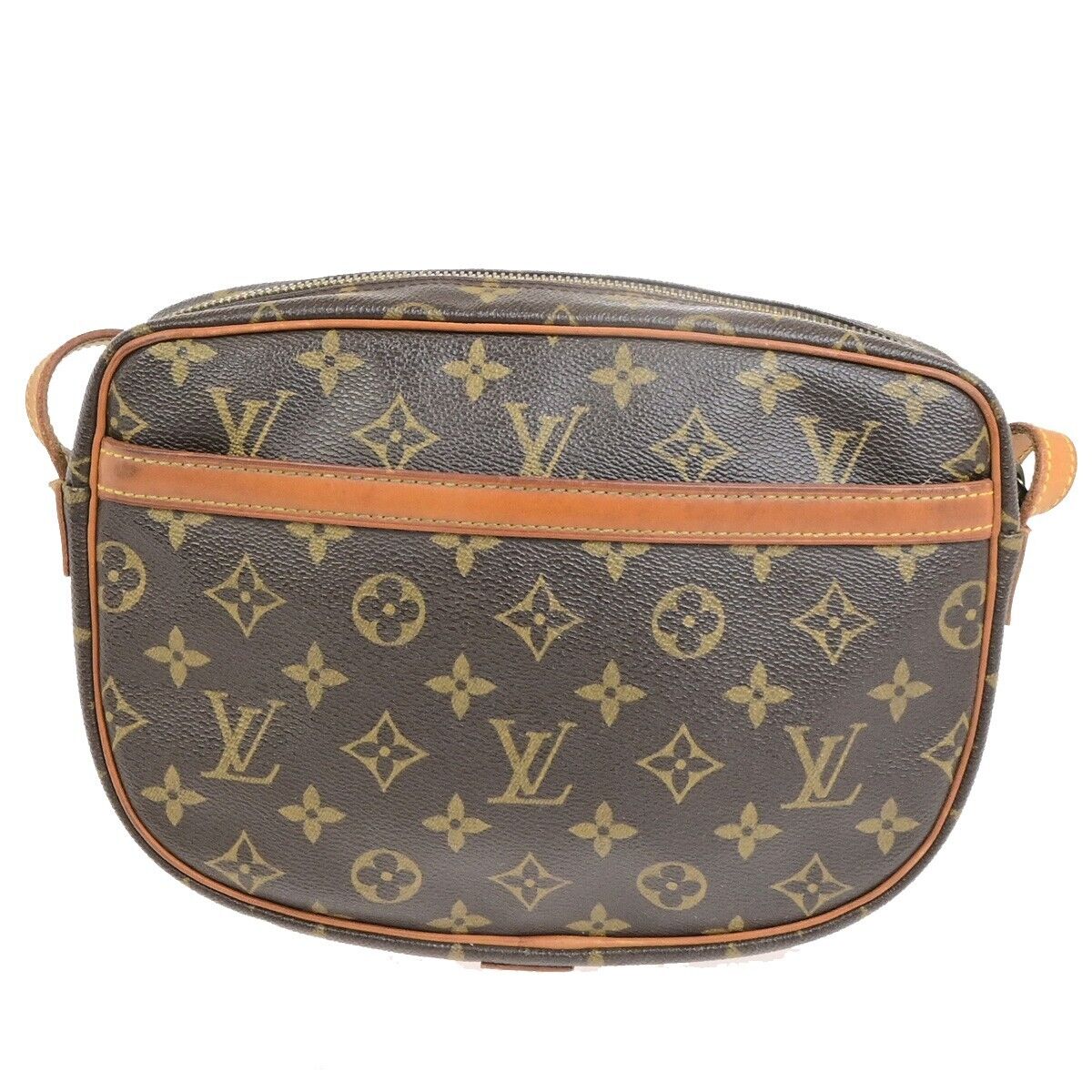 LOUIS VUITTON Jeune Fille MM Shoulder Bag Monogram Leather Brown M51226 80ED804