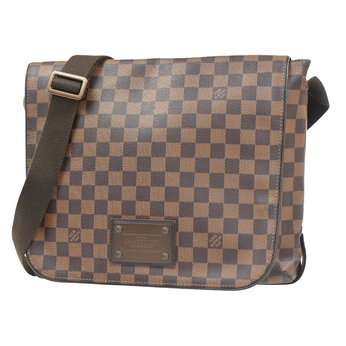 LOUIS VUITTON Brooklyn MM Shoulder Bag Damier Ebene Leather Brown N51211 93CA823