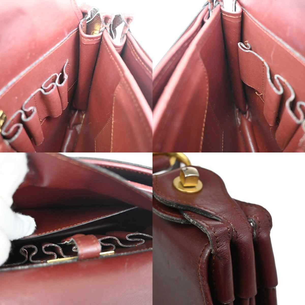 MUST DE CARTIER 2C Logo Shoulder Bag Leather Red GHW ITtaly 02KP168