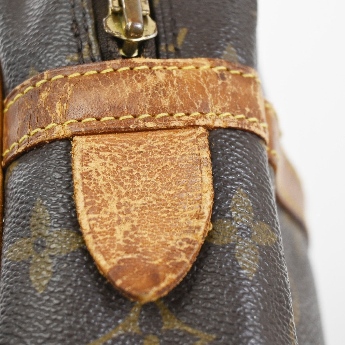 LOUIS VUITTON Compiegne 28 Clutch Bag Monogram Leather Brown GHW M51845 65KC584