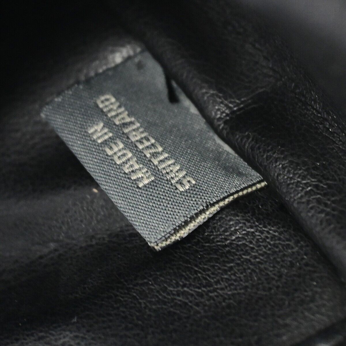 BALLY B Logo Fringe Tassel Shoulder Hand Bag Leather Black Gold-Plated 02FB399