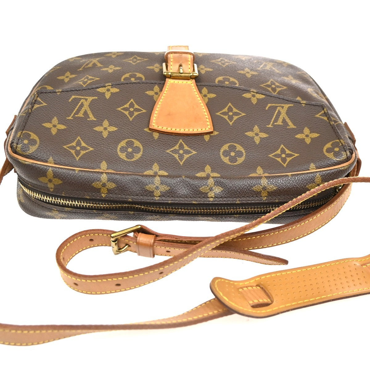 LOUIS VUITTON Jeune Fille MM Shoulder Bag Monogram Leather Brown M51226 32KC670