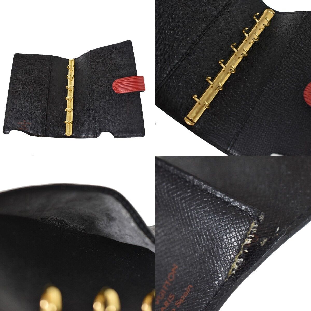 LOUIS VUITTON 4 Set Wallet Key Case Day Planner Monogram Epi Leather BN 09YB169