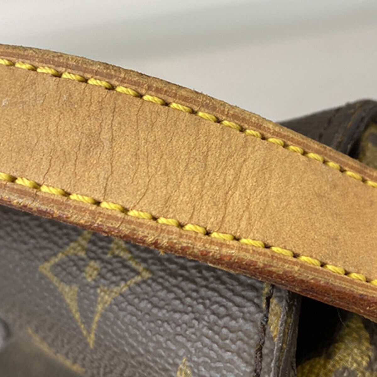 LOUIS VUITTON Saint Cloud GM Shoulder Bag Monogram Leather Brown M51242 87YG518