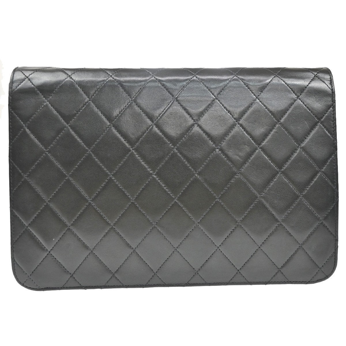 CHANEL CC Logo Matelasse 25 Chain Shoulder Bag Leather BK GHW Vintage 620RL451
