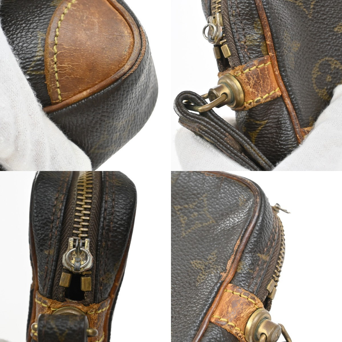 LOUIS VUITTON Marly Dragonne PM Clutch Hand Bag Monogram Leather M51827 01KB420