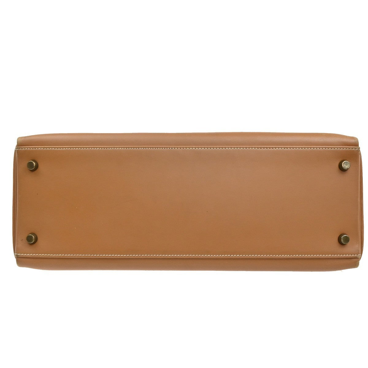 HERMES Kelly 35 2Way Shoulder Hand Bag Chamonix Leather Brown Vintage 247RF960