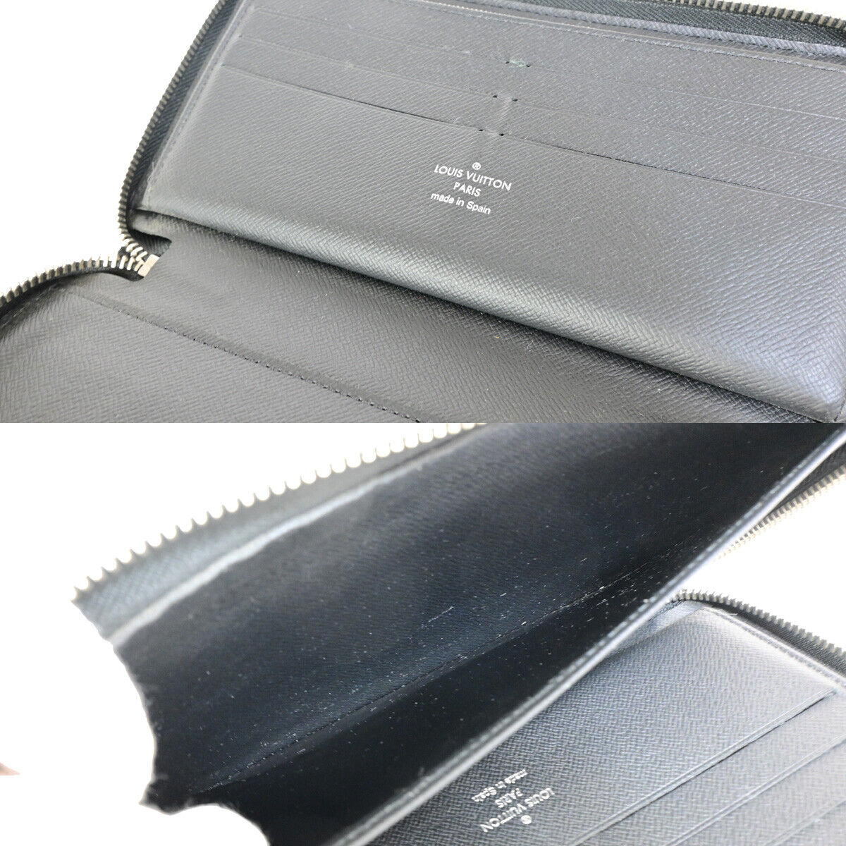 LOUIS VUITTON Zippy Organizer Long Wallet Epi Leather Black SHW M62643 69YF748