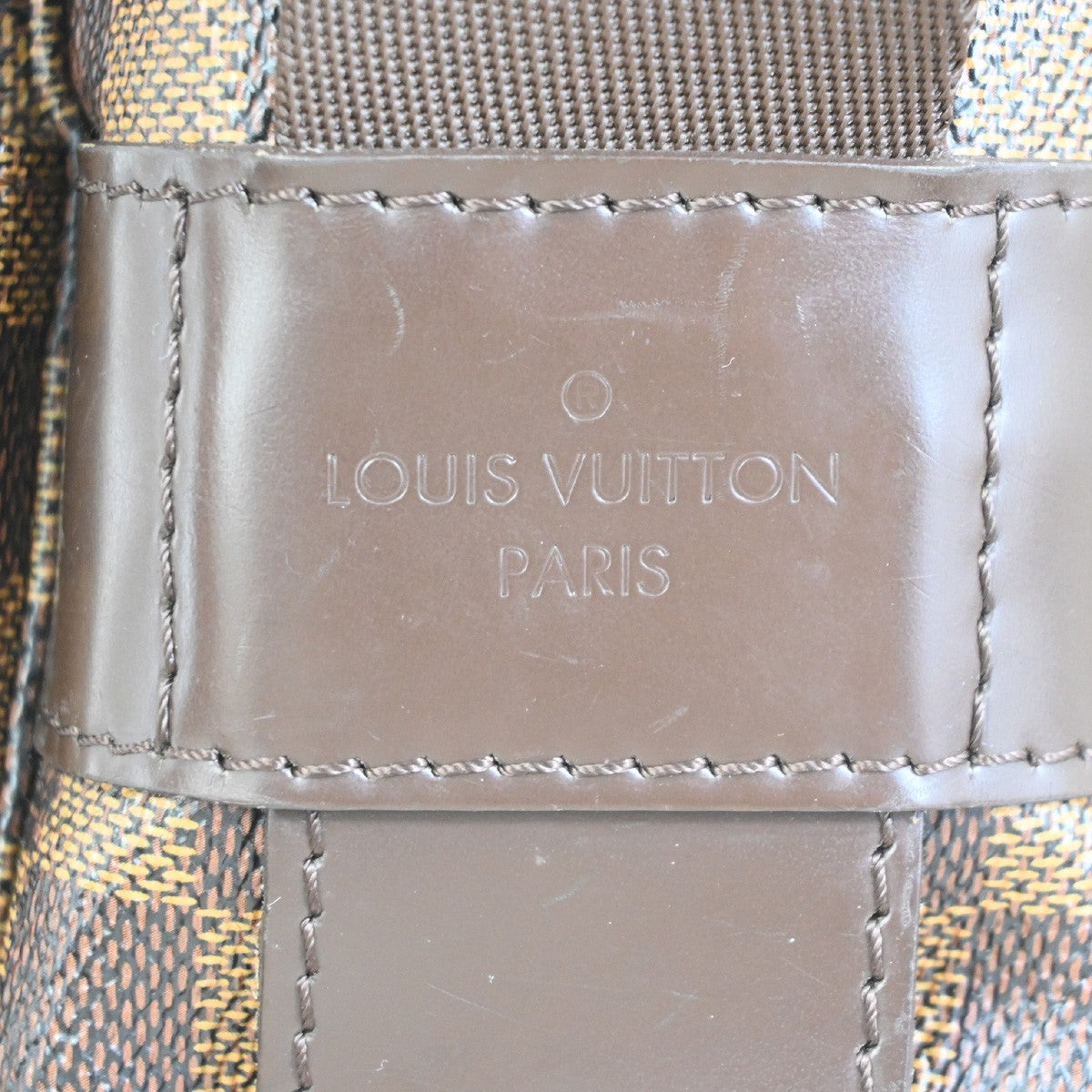 LOUIS VUITTON Naviglio Shoulder Bag Damier Ebene Leather Brown N45255 78PA115