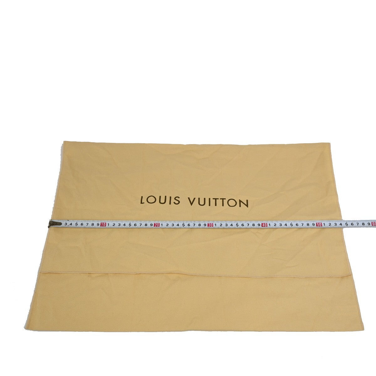LOUIS VUITTON Logo 10 Set Dust Bag Drawstring Canvas Cotton Beige Brown 09FB542