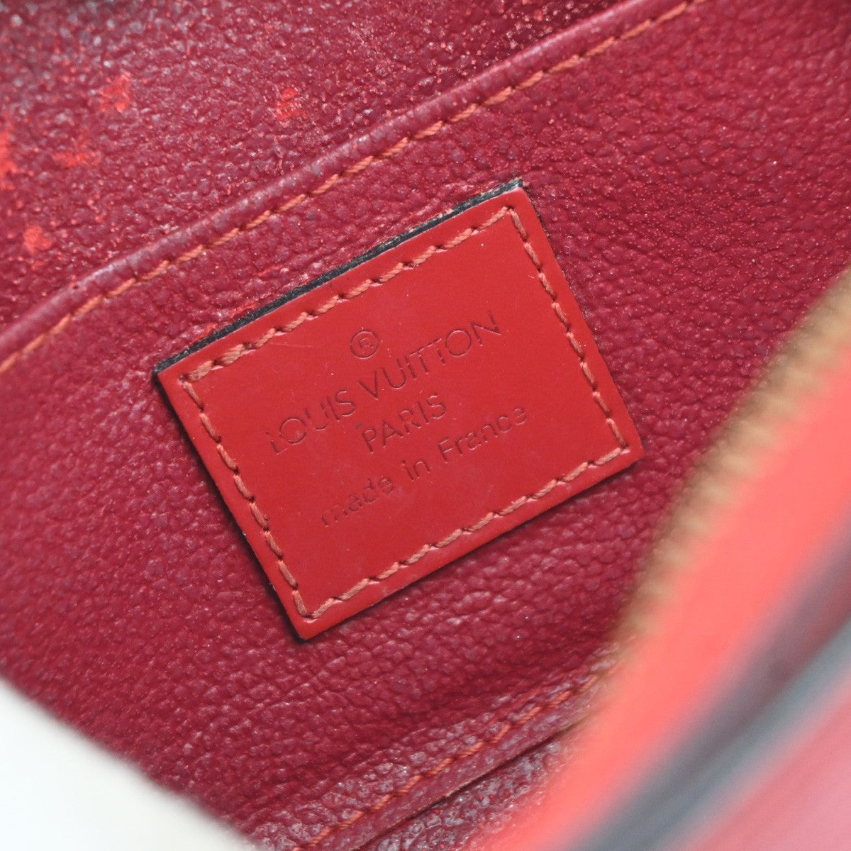 LOUIS VUITTON LV Logo Dauphine PM Pouch Bag Epi Leather Red M48447 02KP604
