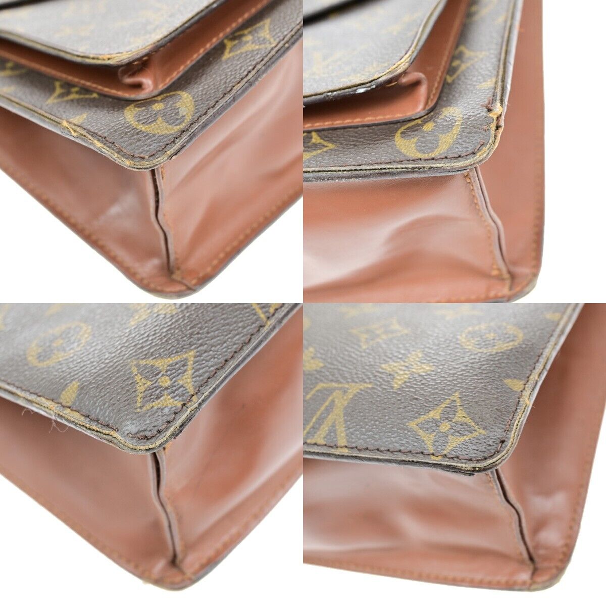 LOUIS VUITTON Monceau 28 2Way Shoulder Hand Bag Monogram Leather M51185 38EE005